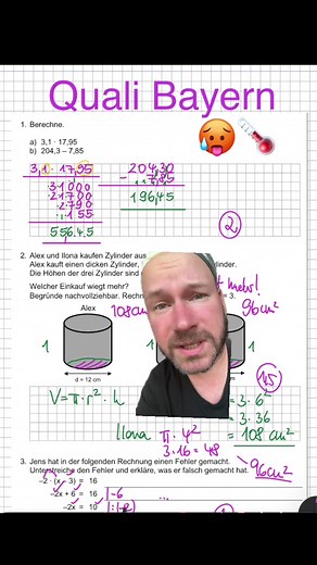 Quali Bayern A Teil ohne Taschenrechner #mathematics #mittelschule #bayern #mathechecker #quali