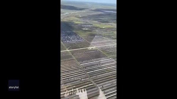 Aerial Footage Shows Hundreds of Solar Panels Smashed by Hail in Texas