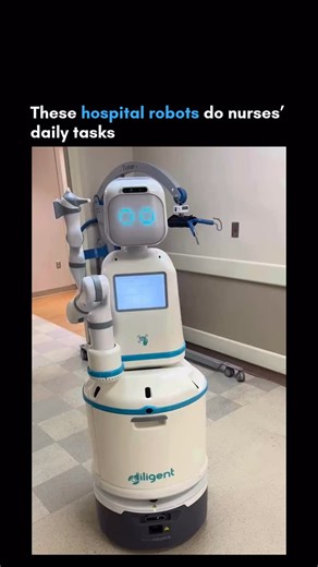 AI | Innovation | Robotics on Instagram: "This robot isn’t a sci-fi idea. It’s already in hospitals. It delivers supplies and monitors patients. It works nonstop without getting tired. It reduces staff overload. Nurses still handle care and decisions. The robot handles repetition and logistics. Is this help or replacement? Where should the line be drawn? Follow @furiouslytech #healthtech #robots #AI"