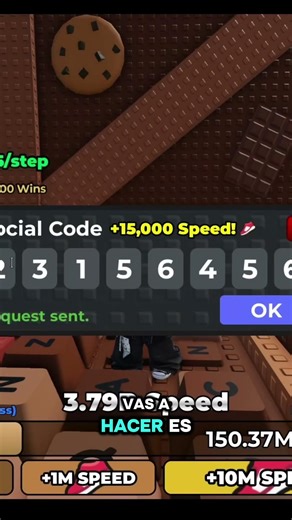 How to redeem codes in the game +1 escape from the speed keyboard #roblox #robloxedit #robloxs