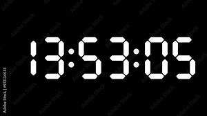 13:53 - 60 Second Full-Screen Countdown Timer with 7-Segment Display | 1:53 PM (One O'Clock Fifty-Three Minutes) | Thirteen O'Clock, Fifty-Three Minutes