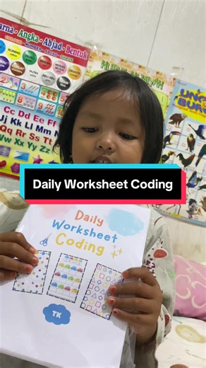 Daily worksheet coding untuk anak TK yaa guyss #daily #coding #anakpintar
