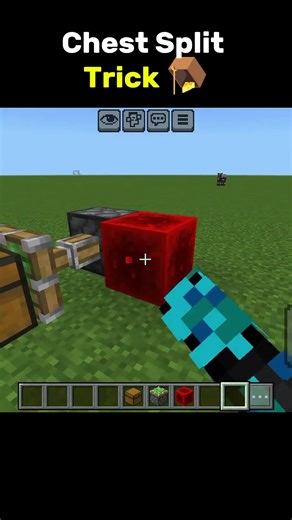 Chest Split Trick ⚔️ #minecraft #tricks #shortfeed #shorts