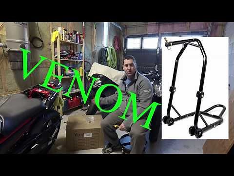 Venom Triple Tree Front Motorcycle Stand - Build and Review