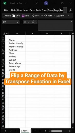 Excel Trick: Flip Rows into Columns!