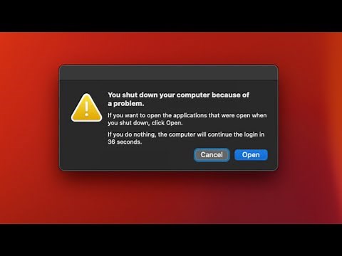 You shut down your computer because of a problem - how to fix in macOS