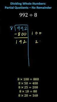 5th Grade Math: Divide 3-Digit by 1-Digit Using Partial Quotients | 5.NBT.A.6 #5thgrademath