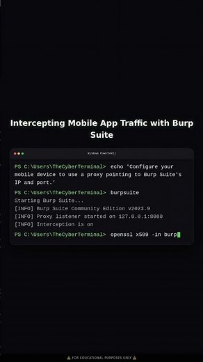 Intercepting Mobile App Traffic with Burp Suite | Educational