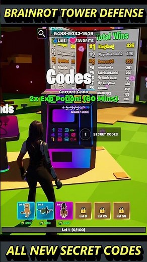 BRAINROT TOWER DEFENSE MAP FORTNITE CREATIVE -ALL NEW SECRETS CODE, BLOSSOM EVENT