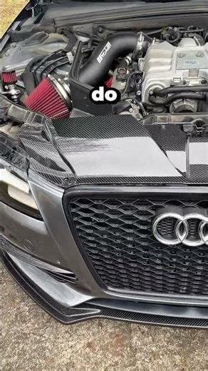 ECS Carbon fiber radiator cover install ‼️🔥 #audir #audicars #cartok #audis4 #quattro