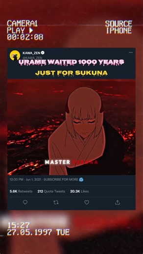 1000 Years of Loyalty: Uraume’s Devotion to Ryomen Sukuna is Beyond Time🔥#jjk #jujutsukaisen #viral