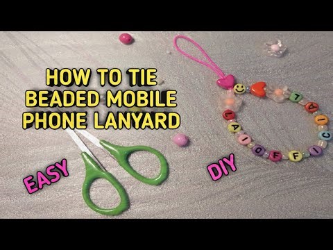 HOW TO TIE BEADED MOBILE PHONE LANYARD 01 #beaded #diy #lanyard
