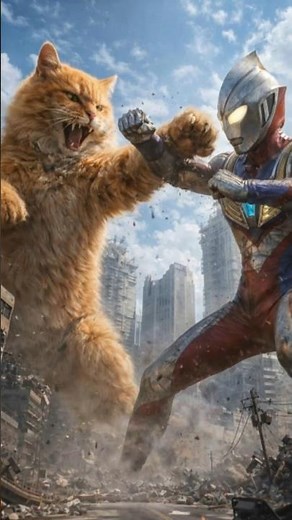 CATZILLA vs ULTRAMAN ⚡🐱 | City-Shattering Ultimate Showdown!