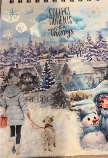 Collect moments.. A snowy sticker collage and the messy snow embellishment that I love 🤭 #journal #papercraft #scrapbooking #stickers #scrapbookingideas