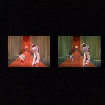 Gene kelly dances with Stewie and jerry comparison