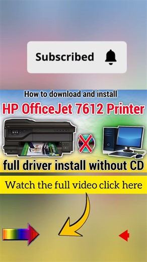 How to Download and Install HP OfficeJet 7612 Wide Format e All in One Printer Usb driver on windows