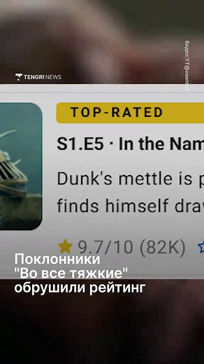 Битва за идеальный рейтинг на IMDb: 'Озимандия' vs 'Рыцарь семи королевств'