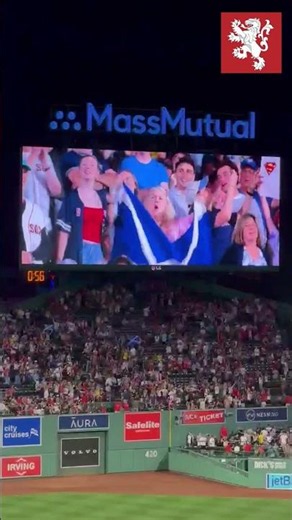 Scotland fans continue the party at Boston Red Sox game in Fenway Park #worldcup