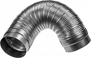Amazon.com: 5" Inch Flexible Duct - 1.48 to 3.28 ft Length - Corrugated Aluminum Ducting Connector - Galvanized Steel End Sleeves - Washer and Dryer Exhaust Duct - Dust Collection Hose - Dryer Duct : Appliances