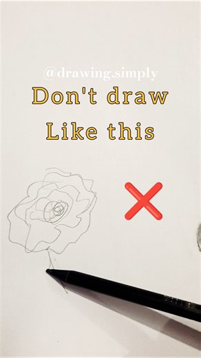 Drawing a Rose Like a PRO Simply #arttutorial #drawingtutorial #howtodraw #drawrose #rosedrawing