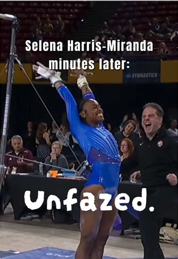 Selena.👏 Harris.👏 Miranda.👏 Minutes after a scary fall on bars, Harris Miranda delivered a massive 9.975 for the Gators to help them to the Sweet Sixteen. #floridagators #gatorsgymnastics #gymnast #gymnastics #gymnasticstiktok
