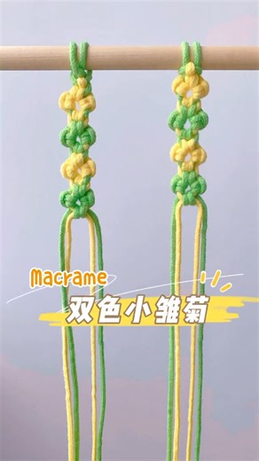SHEweave on Instagram: "🪢New Free Macramé Class: 2 daily 2 AM, 5-min creative knots! Leave a cute ❤️ if you love this series—it fuels my free tutorials! ✨NO.9: Daisy，Yellow and green color-blocked macramé knot #Macrame #DIY #MacrameTutorial #Handmade #daisy #daisyflower #HomeDecor #YellowGreenMacrame #ColorBlockMacrame #5MinuteMacrame #DailyMacrame #MacrameKnots #BeginnerMacrame #EasyMacrame #MacrameLessons #CreativeMacrame #MacrameArt #HandmadeMacrame #MacrameCraft #MacrameSkills #Learn