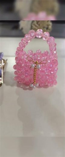 🩷 Mini beaded keychain bag|| more colours available||