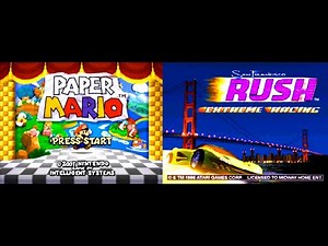 Paper Mario And San Francisco Rush Extreme Racing N64 Gameplay (The 112 Stars)