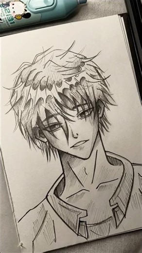Male face sketch. #drawing #sketch #art #foryou #fyp #animeart #animestyle