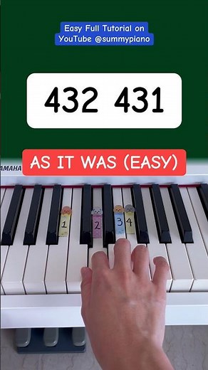 As It Was - Harry Styles (Piano Tutorial) #easypianotutorial