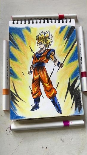 Drawing goku || dragon ball characters drawing || #animedrawing #drawing #goku #anime #art