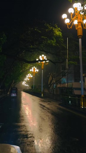 Rajshahi City Night View with Rain