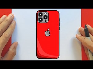 How To Draw iPhone Step By Step _ An Apple iPhone 16 Pro Max Drawing