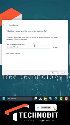 Create a Slide to Shutdown Shortcut in Windows 10 & 11 Add to Your Taskbar #windowstips #howto