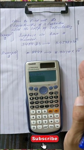 How to Find Characteristic of the Logarithm Using a Calculator? Step by Step Guidance.