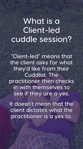 What is a Client-Led Cuddle Session #shorts