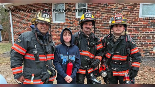 Mechanicsville teen's quick thinking helps prevent house fire