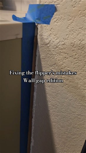 Another wall, another gap #diy #shortsvideo #shorts #gap #drywall #kitchen #cabinet #fix #flip