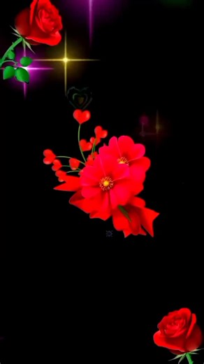 Red Roses and Decorative Elements for Celebrations