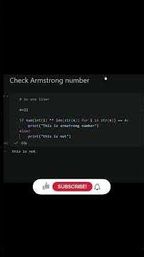 Python Interview Question: Armstrong Number Solved 2 Ways in 1 minute !