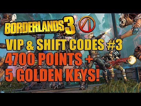 Borderlands 3 VIP & Shift Codes #3 Over 4500 Points and 5 Golden Keys!