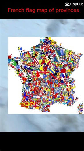 Flag map of French provinces