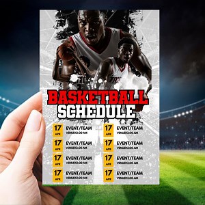 Editable Basketball Schedule Template Canva | Team Practice & Game Planner | Printable Sports Season Schedule | Instant Download - Etsy