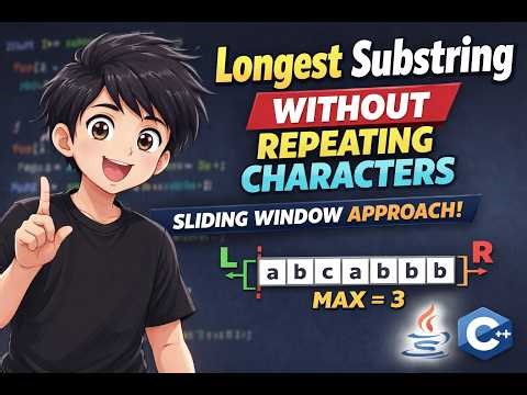 👍Longest Substring Without Repeating Characters | 🔁Sliding Window Explained 🔥