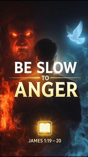 🙏 Bible Verse on Anger | Be Slow to Anger and Let God Give You Patience 💖 | James 1:19–20 Motivation