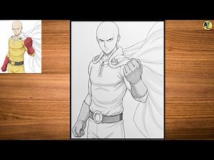 How To Draw Saitama | Saitama new poses drawing| One Punch Man drawing for beginners #art #anime
