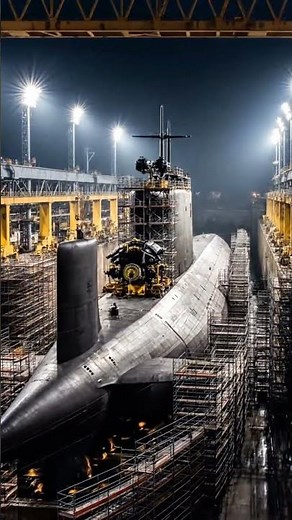 Stealth Diesel-Electric Submarine Hull Integration Timelapse | Inside Modern Naval Shipyard
