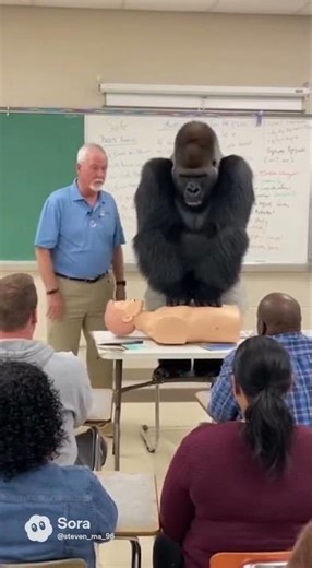 CPR Class Takes a WILD Turn! 🦍😂 The Gorilla's 'Technique' Was Too Strong!