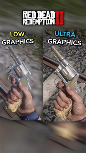 RDR2 Algernon's Revolver | Low VS Ultra #rdr2 #shorts #gaming #graphics #reddeadredemption2