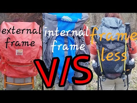 Frameless vs Internal Frame vs External Frame Backpack Comparison